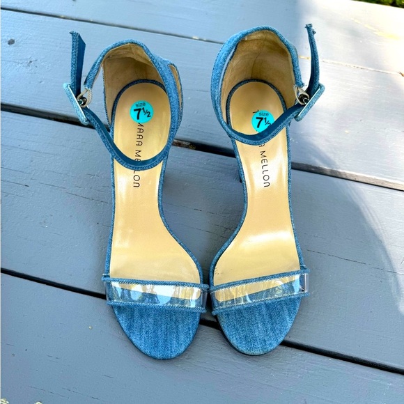 Tamara Mellon Woman’s Sandals Blue Size 7.5 - Picture 4 of 11